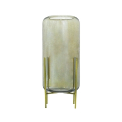 Castiçal Cristal Deisgn Metálico Com Suporte Metal Dourado na internet