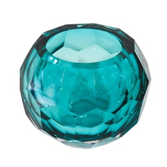 Vaso Cristal Murano Azul Piscina 14x11cm Alta Decoração