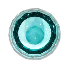 Vaso Cristal Murano Azul Piscina 14x11cm Alta Decoração - comprar online