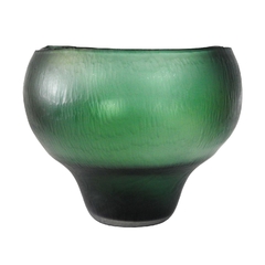 Vaso Redondo Cristal Verde Design Contemporaneo Com Base na internet