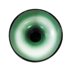 Vaso Redondo Cristal Verde Design Contemporaneo Com Base - comprar online