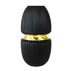 Vaso Contemporaneo Maior Cristal Verde Ouro Prensado na internet