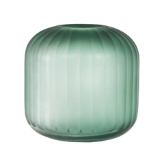 Vaso Decorativo Menor Redondo Cristal Verde Design Contemporaneo na internet