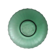 Vaso Decorativo Menor Redondo Cristal Verde Design Contemporaneo - comprar online