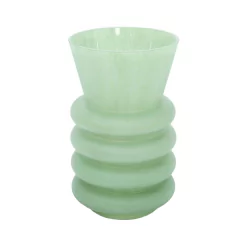 Vaso Decorativo Cristal Brilhante Redondo Design Ondulado na internet