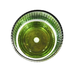 Castiçal Em Cristal Lap. Verde 13cm Base Metal Dourado - comprar online