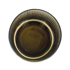 Castiçal Cristal Verde 20cm Base Metal Dourado - comprar online