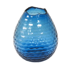 Vaso Decorativo 23x20cm Cristal Violeta Degradê Alto Design