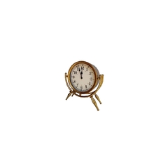 Relogio Analogico de Mesa Dourado Belissimo