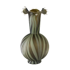 Vaso Decorativo Cristal Musgo Listrado Cores Claras na internet