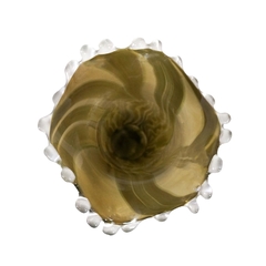 Vaso Decorativo Cristal Musgo Listrado Cores Claras - comprar online