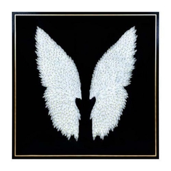 Quadro Decorativo Contemporaneo Asas Pegasus Branca Alta Decoração