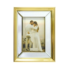 Porta Retrato Moldura Espelhada Dourado 10x15cm - comprar online
