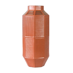 Vaso Porcelana Salmão Oitavado Design Moderno na internet