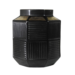 Vaso Porcelana Black Rico Em Detalhes Oriental na internet