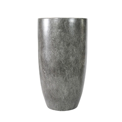 Vaso Porcelana Cinza Texturizado Redondo 45x23cm Design na internet