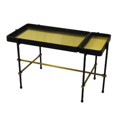 Mesa Auxiliar Design Industrial Metal Dourado - comprar online