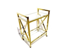 Movel Carrinho Bar Metal Dourado Moderno - comprar online
