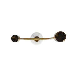 Candelabro 48cm Metal Dourado 02 Braços Base Mármore - comprar online