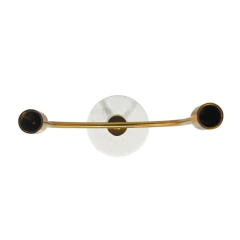 Candelabro Dourado 2 Braços Metal Dourado Base Mármore - comprar online