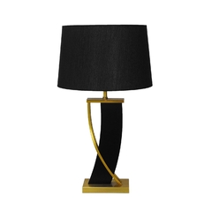 Abajur Preto Com Dourado Moderno Entrelaçado na internet