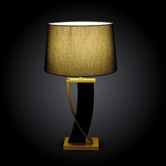 Abajur Preto Com Dourado Moderno Entrelaçado - comprar online