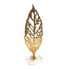 Escultura Decorativa Folha Maior c Base Fino design
