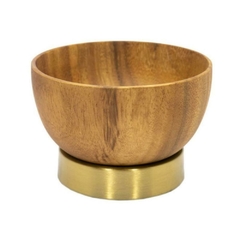 Centro de mesa Saladeira Madeira Base em Metal
