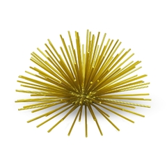 Escultura Mesa Ouriço 180° Metal Dourado Maior Luxo