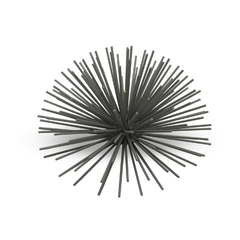 Escultura Ouriço De Mesa 180° Metal Cinza Grande - comprar online