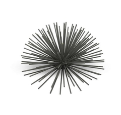Escultura Ouriço De Mesa 180° Metal Cinza Grande - comprar online