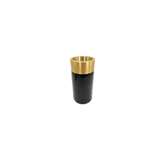 Vaso Maior Borda Metal Dourado E Marmore Preto Luxo
