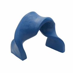 Escultura Abstrata Decorativa Azul em Curvas Fino Design