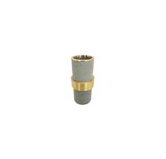 Vaso Redondo Cinza C Metal Dourado Contemporaneo Luxo