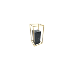 Vaso Decorativo Maior Marmore C Armação Dourado Luxo