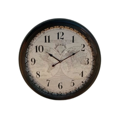 Relogio Analogico Redondo 62cm Design Mapa - comprar online