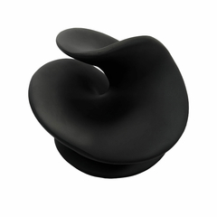 Escultura Decorativa Abstrato Curvas Preto Menor Fino Design