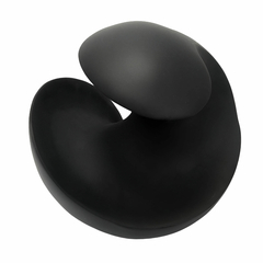 Escultura Decorativa Abstrato Curvas Preto Maior Fino Design