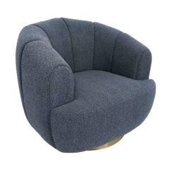 Poltrona Alto Design Base Metal Dourado