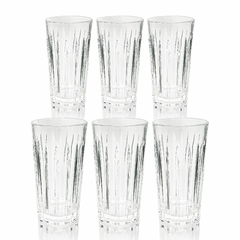 Jg De Copos Long Drink Cristal Grosso Finos Lapidados