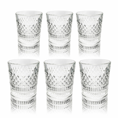 Jg Copos Whisky Cristal Grosso Lapidados Nobres