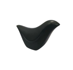 Enfeite Passaro Decorativo Ceramica Preto Luxo