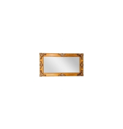 Espelho 170x90cm Cristal Bisotado Madeira Dourado