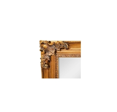 Espelho 100x60cm Cristal Bisotado Madeira Dourado - comprar online