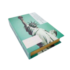 Caixa Livro Book Decorativo Menor Estatua Liberdade Fino Acabamento