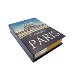 Caixa Livro Book Decorativo Maior Paris Fino Acabamento
