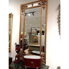 Espelho Cristal Bisotado Adornos Dourado Alto Padrão Vertical ou Horizontal - comprar online