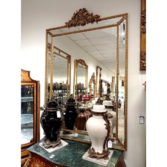 Espelho Cristal Bisotê Chanfrado Moldura Finos Entalhes Classicos - comprar online