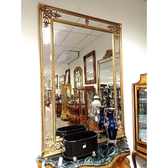 Espelho Cristal Bisotê Moldura Dourada Adornos Classicos Horizontal ou Vertical - comprar online