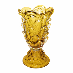 Vaso c Base Murano Italiano Maior Relevos Design Moderno - comprar online